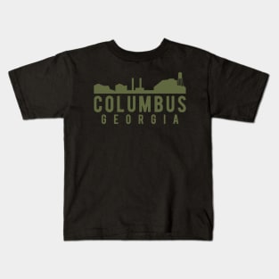 Columbus Georgia Skyline Logo Kids T-Shirt